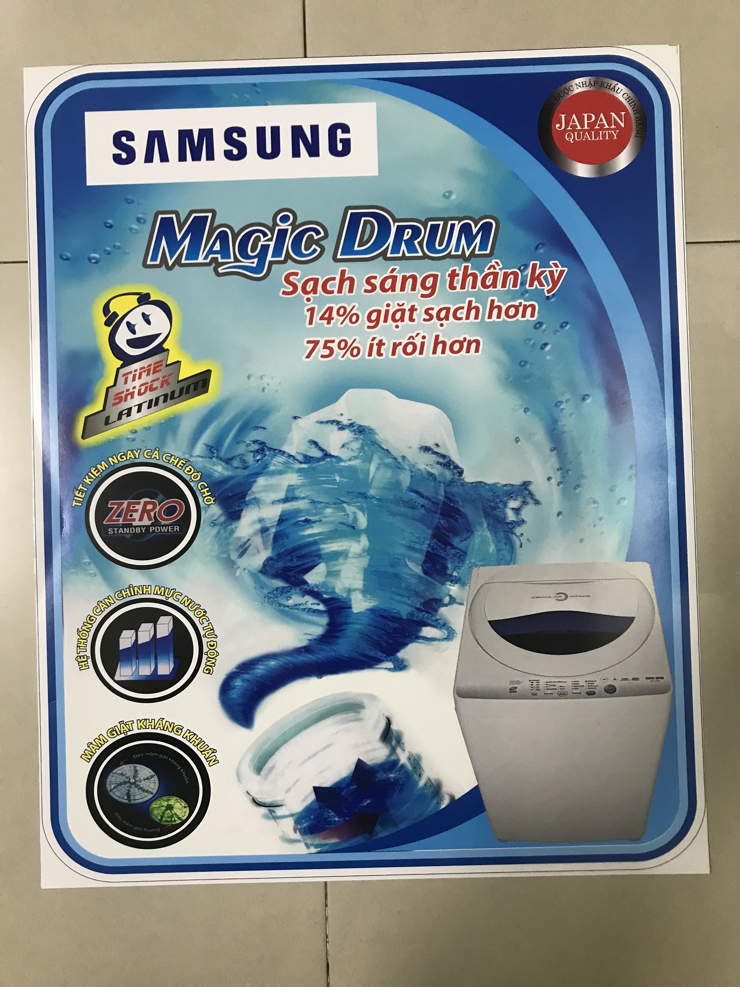 Tem dán máy giặt Samsung - miếng dán máy giặt Samsung
