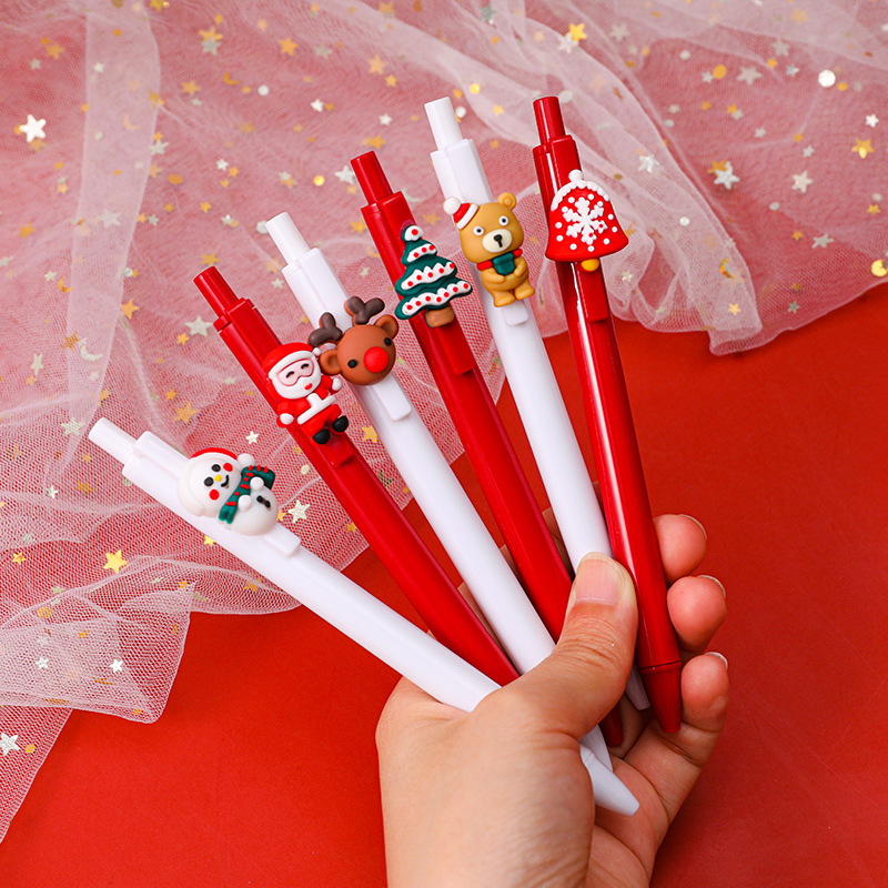 Bút bi bấm dễ thương 14.4cm mực đen 0.5mm