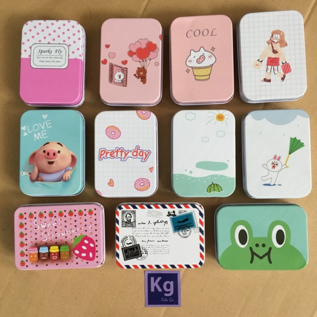 Hộp Thiếc In Hình Size Nhỏ Đựng Đồ Đa Năng