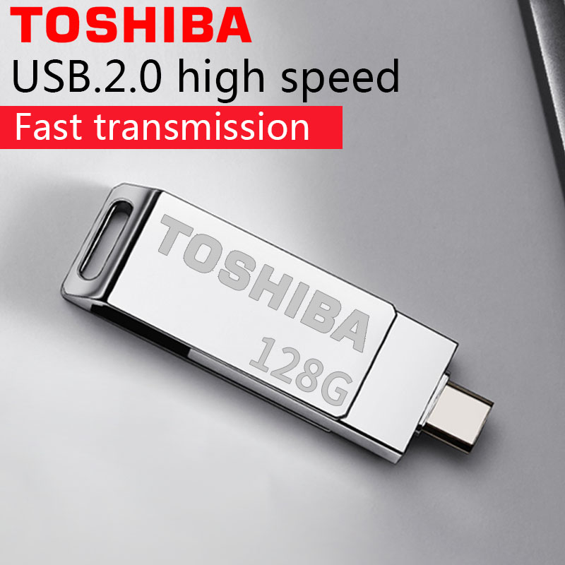 [Get free Bluetooth Earphone]Original Brand USB Flash Drive 128GB OTG Metal USB 3.0+ Type C Pendrive Stick