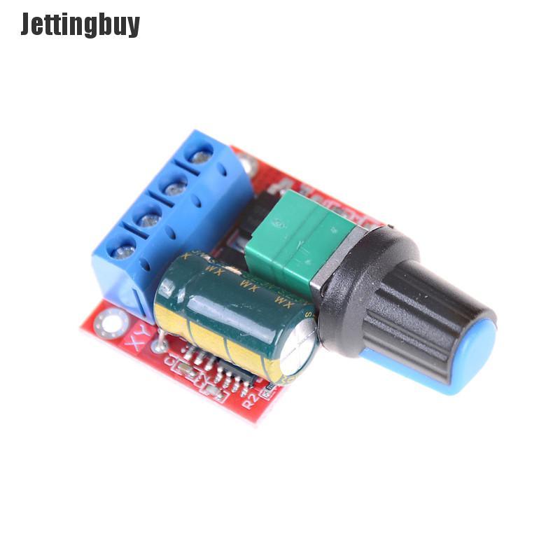 Jettingbuy Mini DC Motor PWM Speed Controller 5A 4.5V-35V Speed Control Switch LED Dimmer