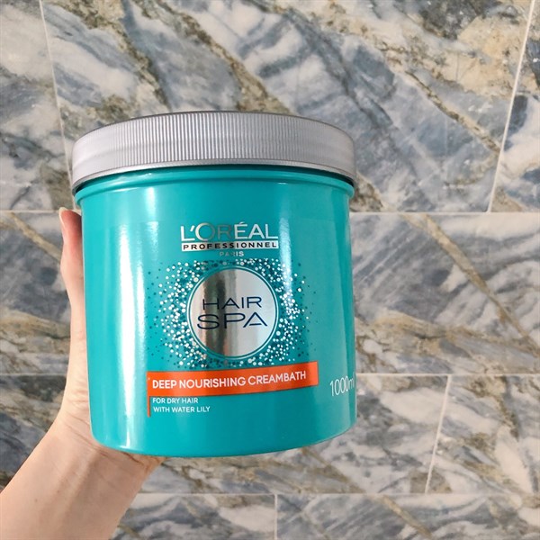 Hấp dầu Loreal Hairspa xanh siêu mượt tóc 1000ml- Hũ