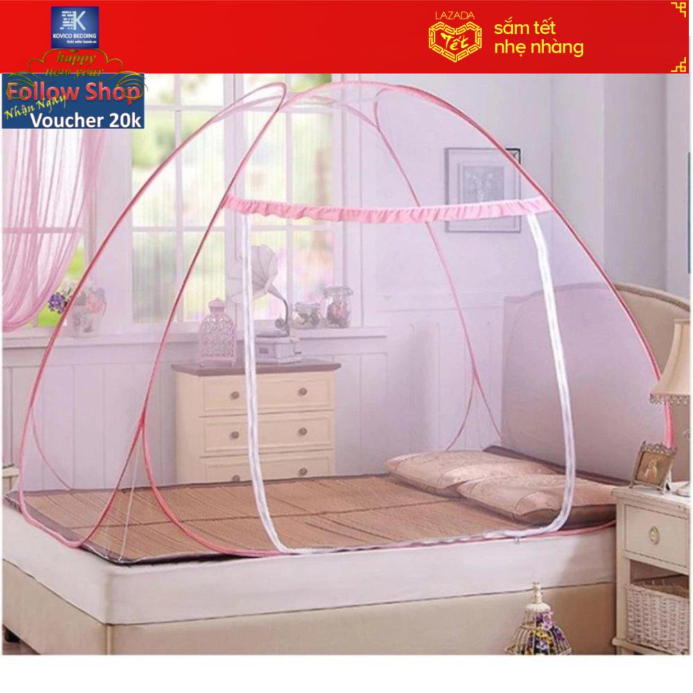 (FreeShip MAX) Màn chụp chống muỗi tự bung tiện dụng 1.8mx2m (Hồng)