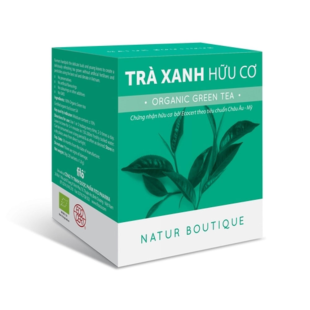 Trà xanh túi lọc hữu cơ fito 20túi/hộp 36g