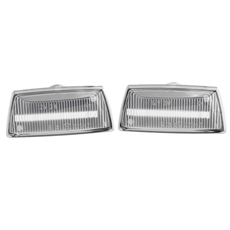 2Pcs Dynamic LED Side Marker Lights 12V Car Turn Signal Light Panel Lamp for Vauxhall for Chevrolet(Transparent)