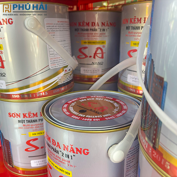 Sơn kẽm S.A đa năng 1 thành phần 450g, 900g, 3kg