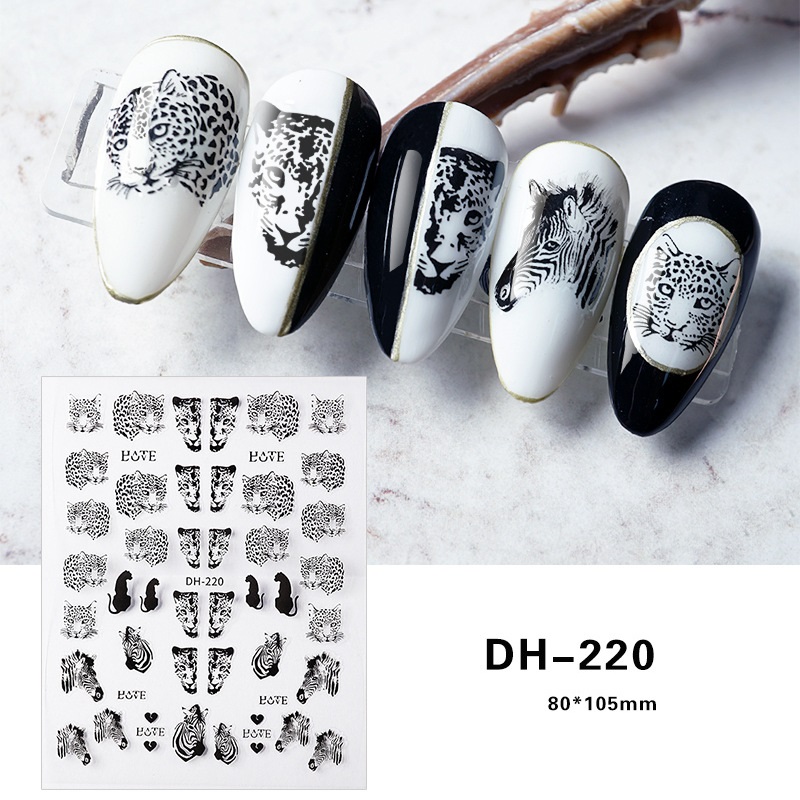 Sticker Nail | Hổ Cọp Đen Siêu Ngầu | Hình Dán Móng
