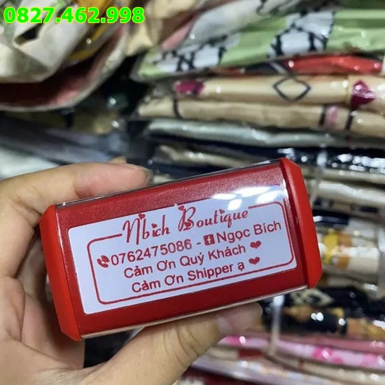 Khắc dấu vuông cửa hàng, shop, cty có logo đóng hoá đơn giấy thường