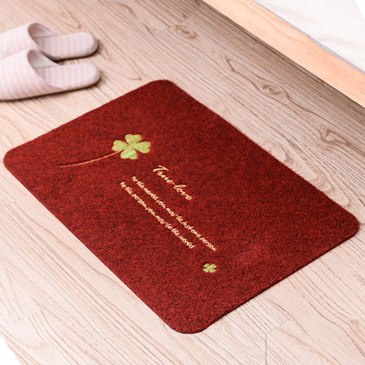 Thảm Lau Chân Hình Cỏ 4 Lá Sang Trọng