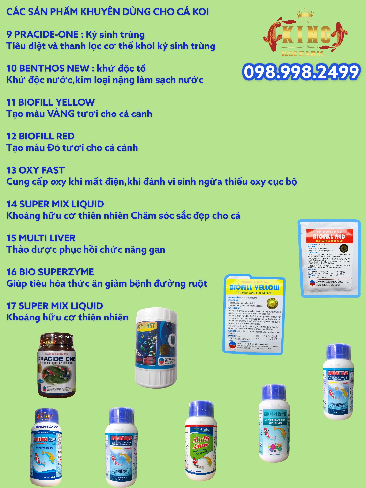 Men vi sinh hồ cá KOI ECO BAC Hủ 127g