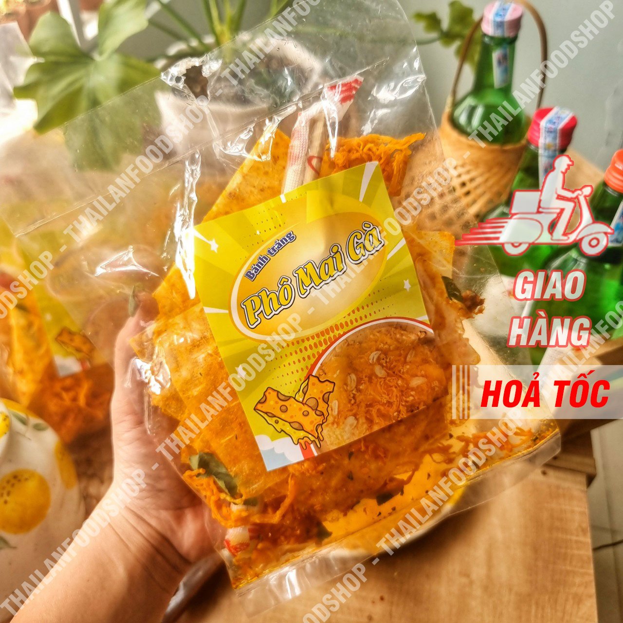 Bánh Tráng Phô Mai Mix Khô Gà