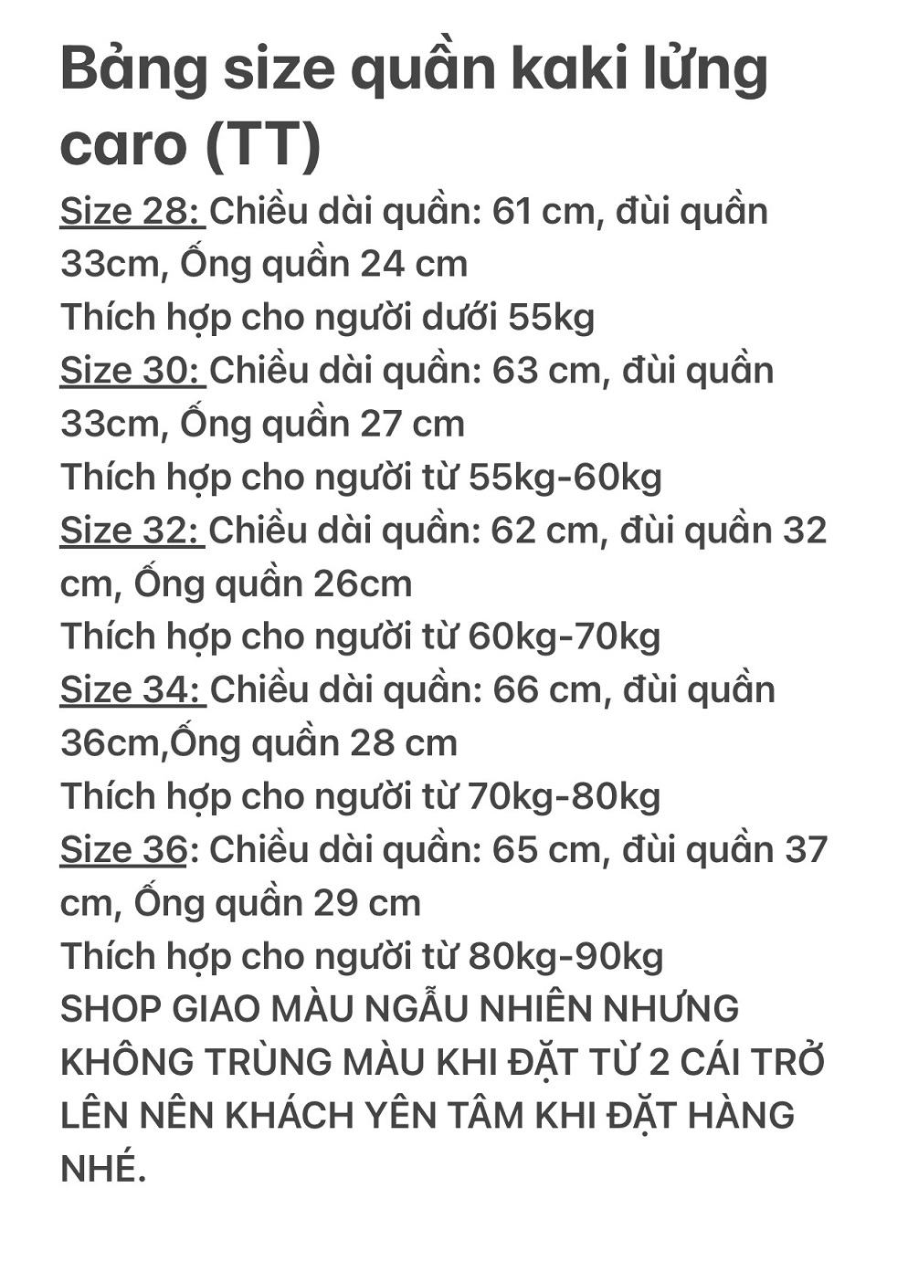 QUẦN KAKI LỬNG CARO NAM RẺ ĐẸP( giao màu ngẫu nhiên)