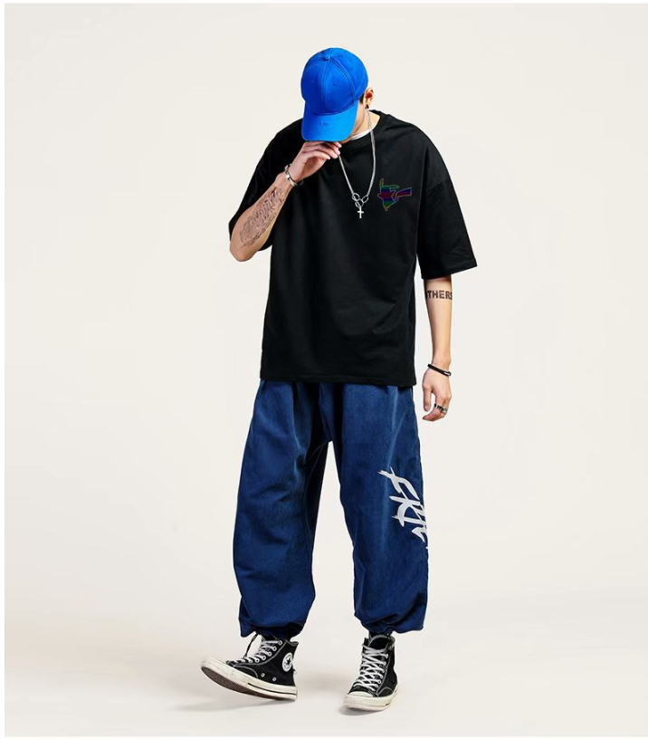 Áo thun tay lỡ PIKACHU Unisex Trắng Và Đen