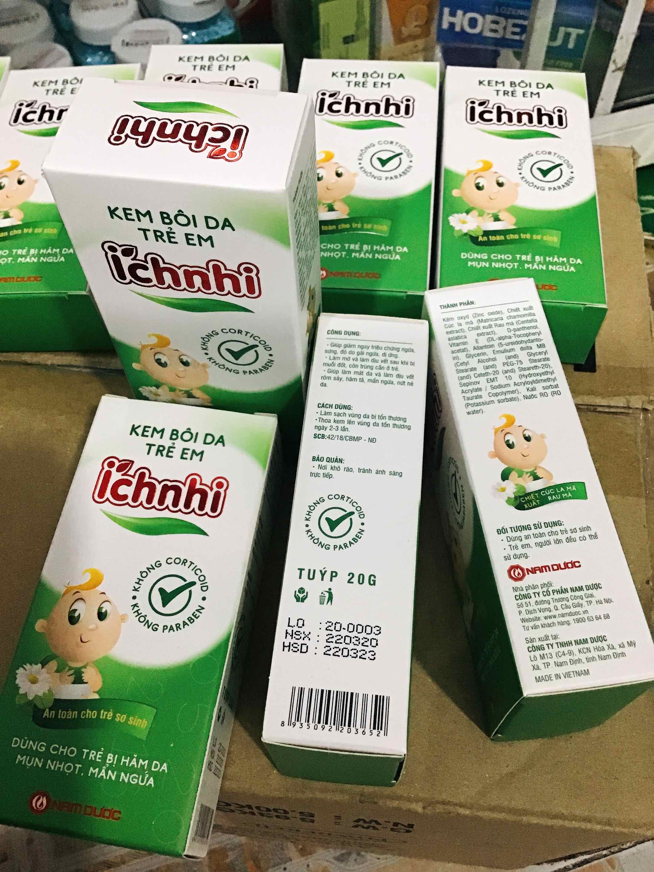kem bôi da trẻ em ích nhi