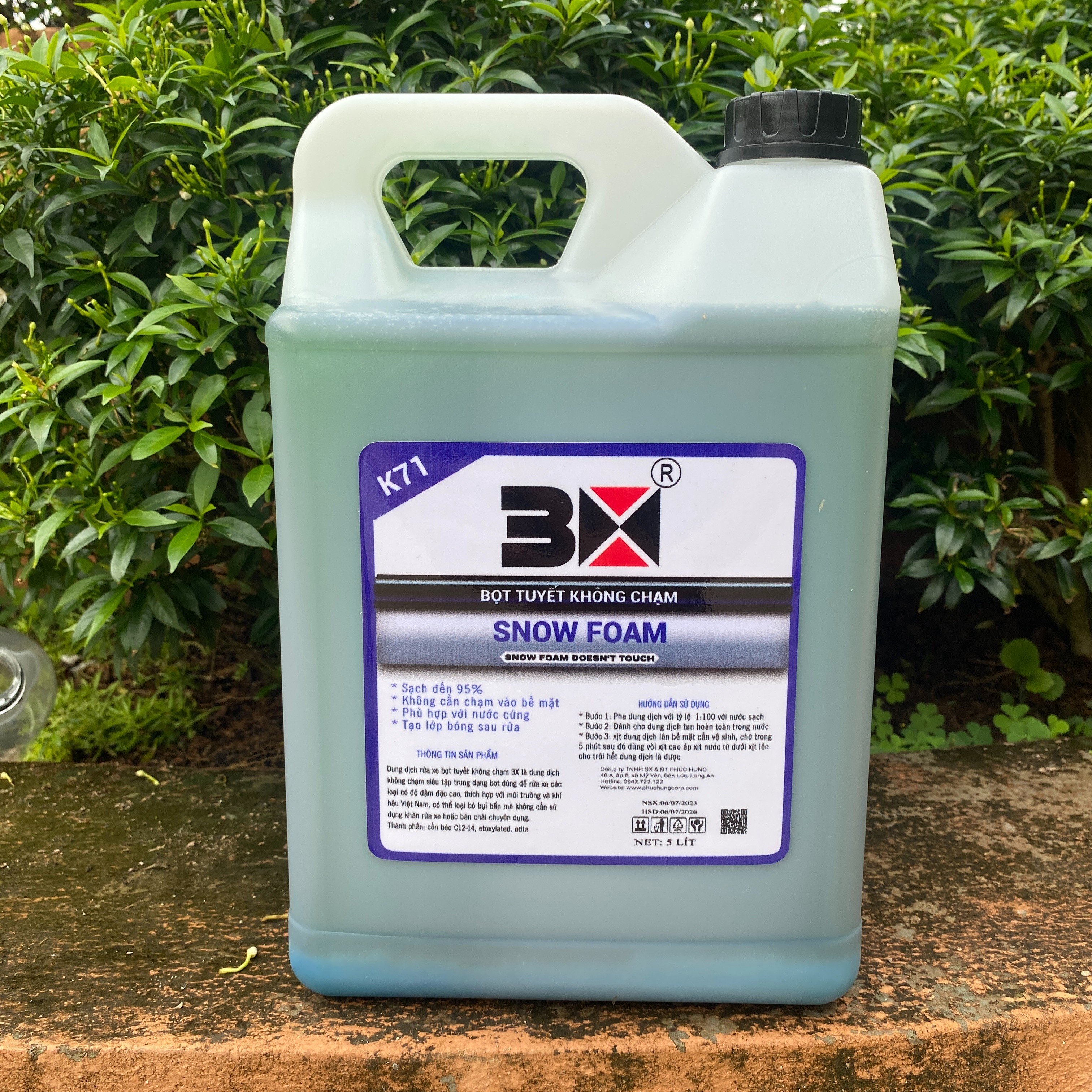 ( CAN 5 LÍT ) BỌT TUYẾT RỬA XE KHÔNG CHẠM CAO CẤP 3X K71