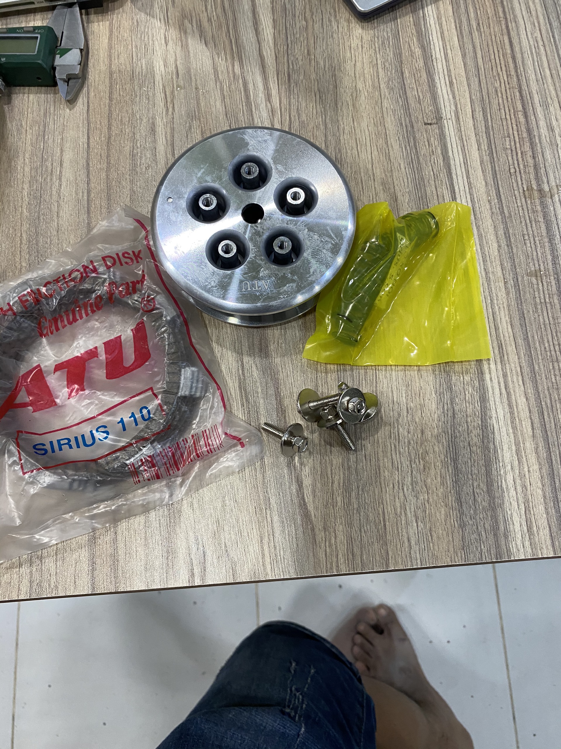 Full bộ nồi 5 lò xo sirius canh chỉnh sẳn về lắp là bay ( full lá bố lá sắt)