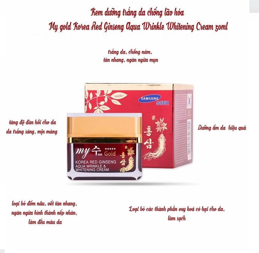 Kem Dưỡng Dưỡng Da Chiết Xuất Hồng Sâm 50ml