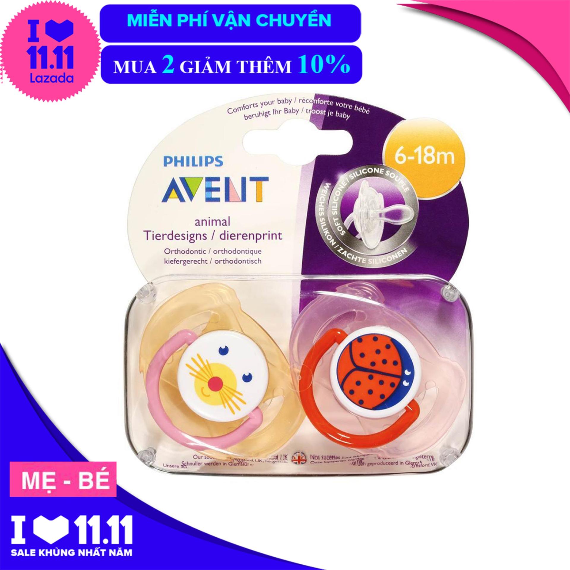 Hộp 2 ty giả philip Avent 0-6th (như hình hoặc mẫu ngẫu nhiên)