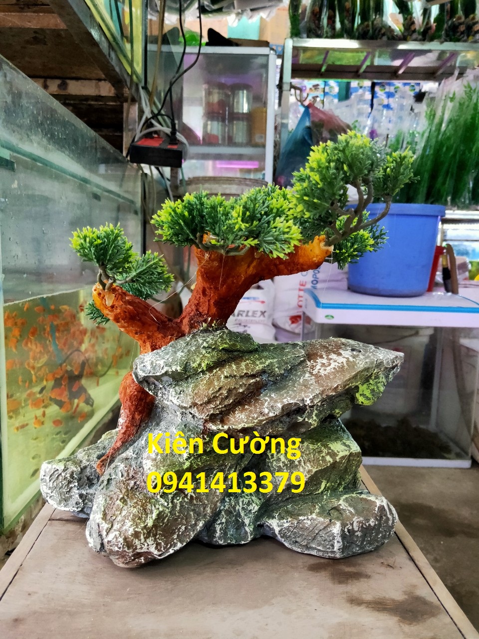 Mô Hình Núi - Hòn non Bộ - Trang Trí Bể cá (Mẫu 14)