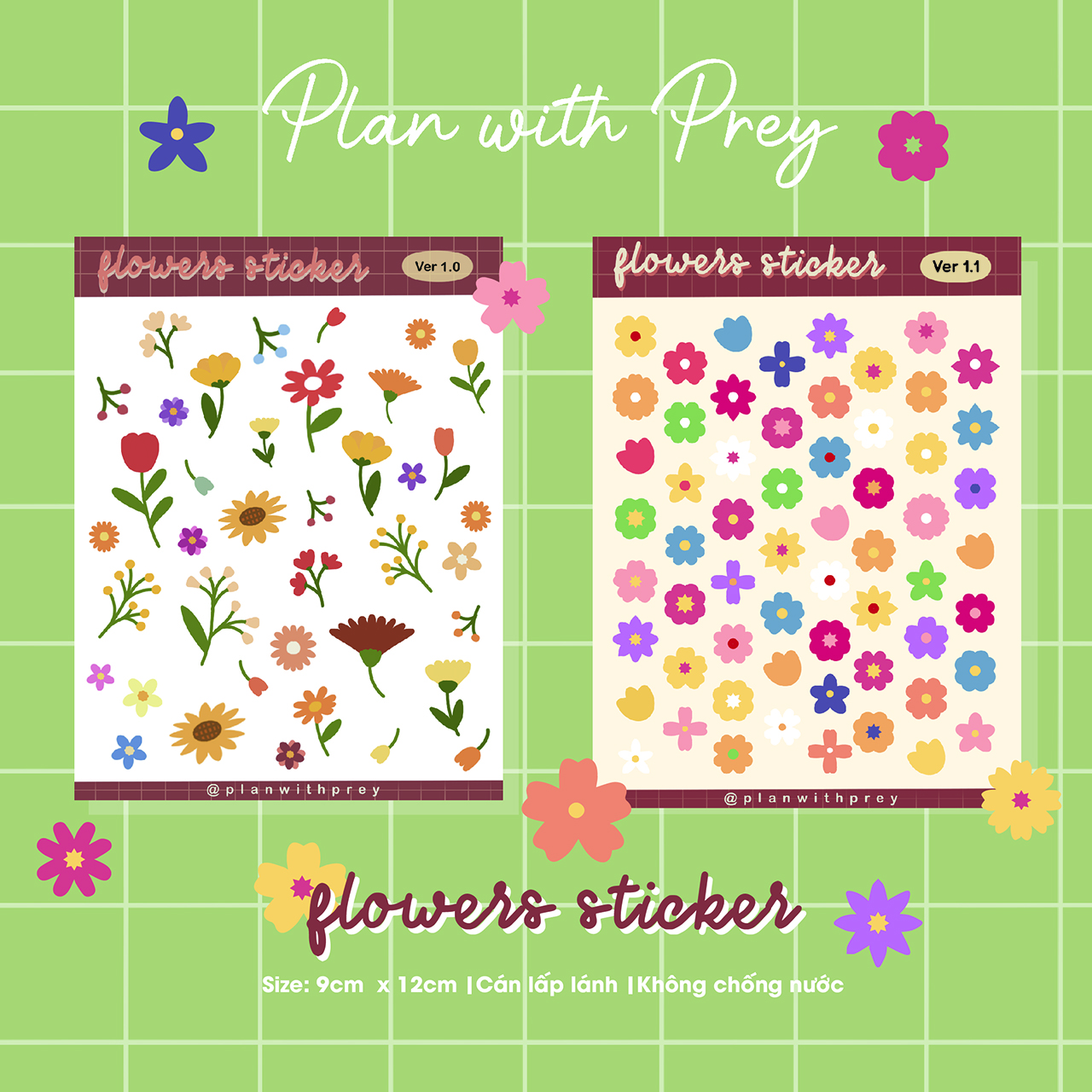 Sticker flower decoration Toploader, window