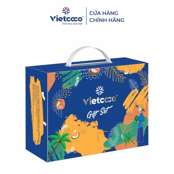 Hộp quà tặng Vietcoco (Dầu dừa, Nước dừa và Nước cốt dừa) cao cấp