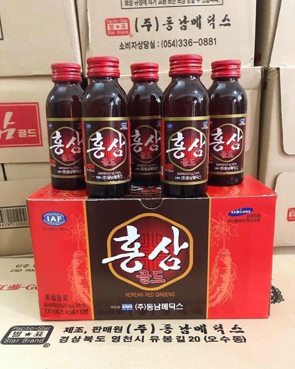 Nước Hồng Sâm Hàn Quốc (hộp 10 chai)