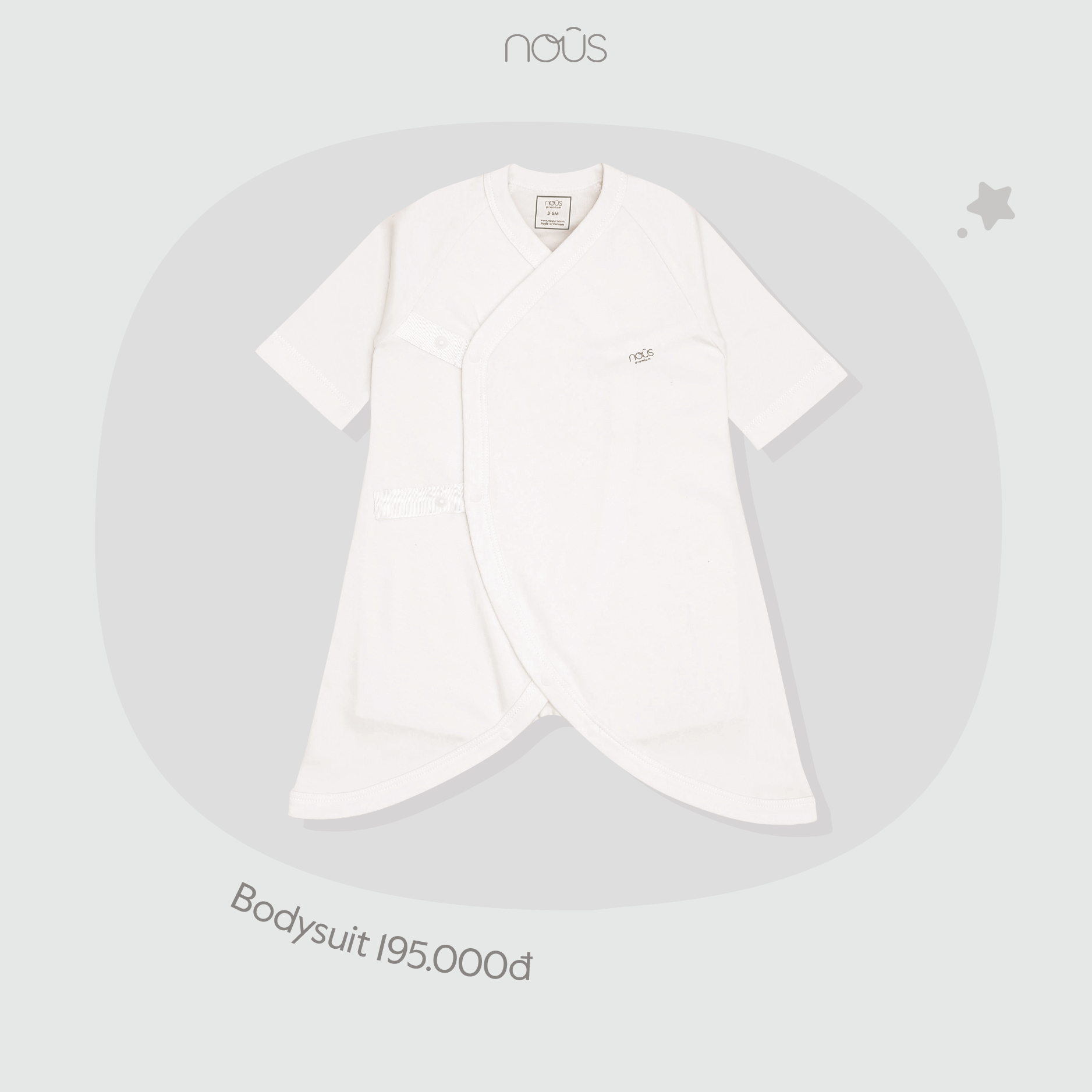 [saigon baby] Romper cài lệch nous cho bé từ 3- 9 tháng tuổi
