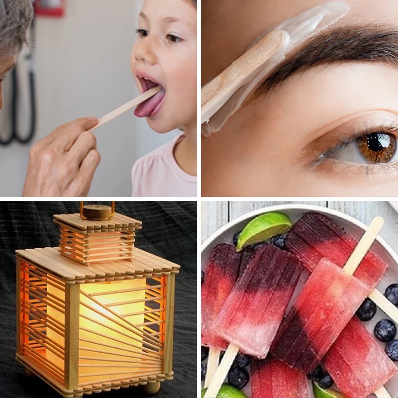 500gr que kem, que đè lưỡi, que gỗ làm mô hình handmade