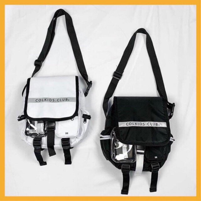 Túi đeo chéo mini bag phản quang thời trang kiểu mới chữ coldkids club cho nam và nữ style kitishop