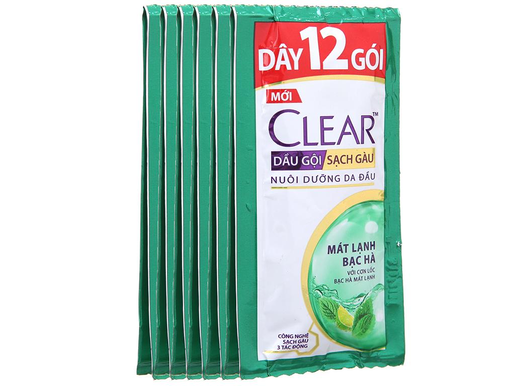 Dầu Gội Clear Bạc Hà Dây 12 Gói