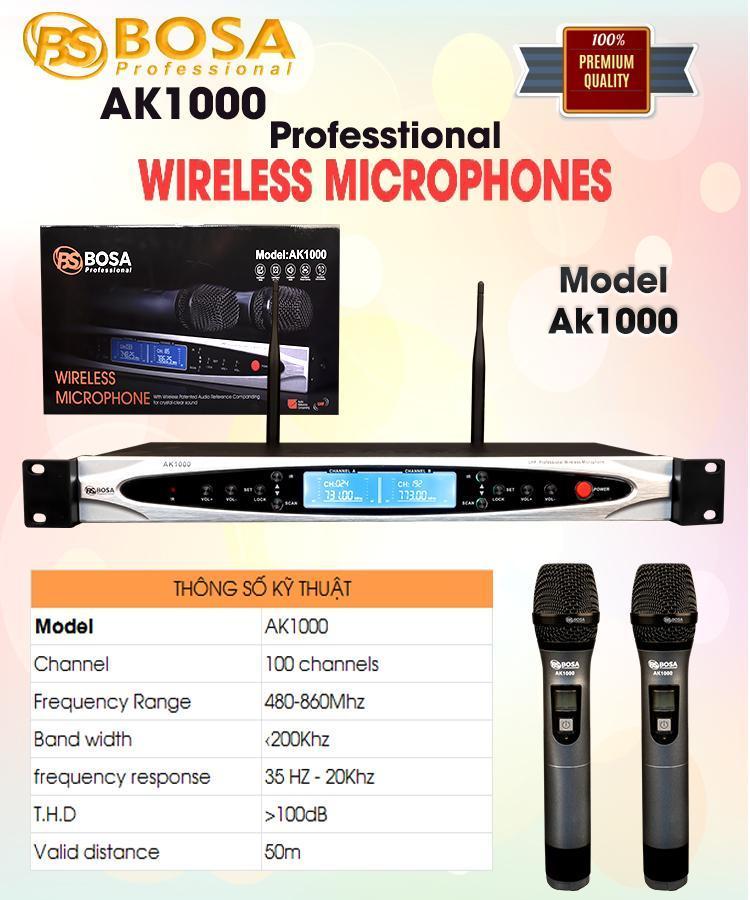 [HCM]Micro không dây Bosa AK1000