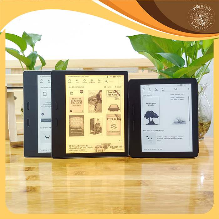 Kindle Oasis 1, 2, 3 (8th, 9th, 10th) E-reader, Screen 6-7inch 300PPI, Stogare 4-8-32GB, Wifi, Bluetooth