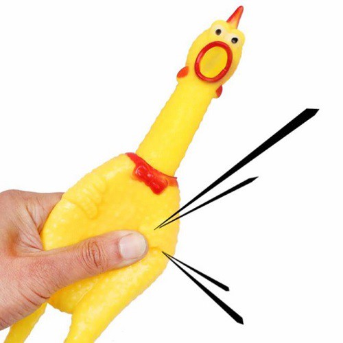Đồ chơi con gà la hét có kèn bíp cho chó