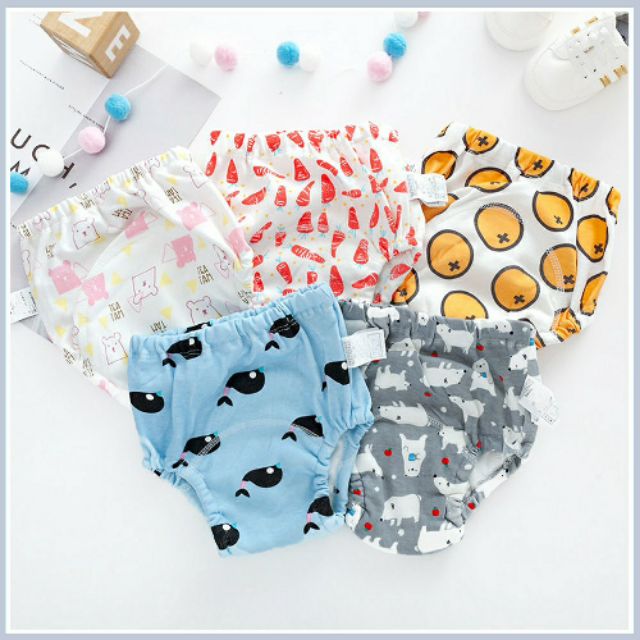 Quần Bỏ Bỉm 6 Lớp Goodmama 4-16Kg Size 80 90 100 110