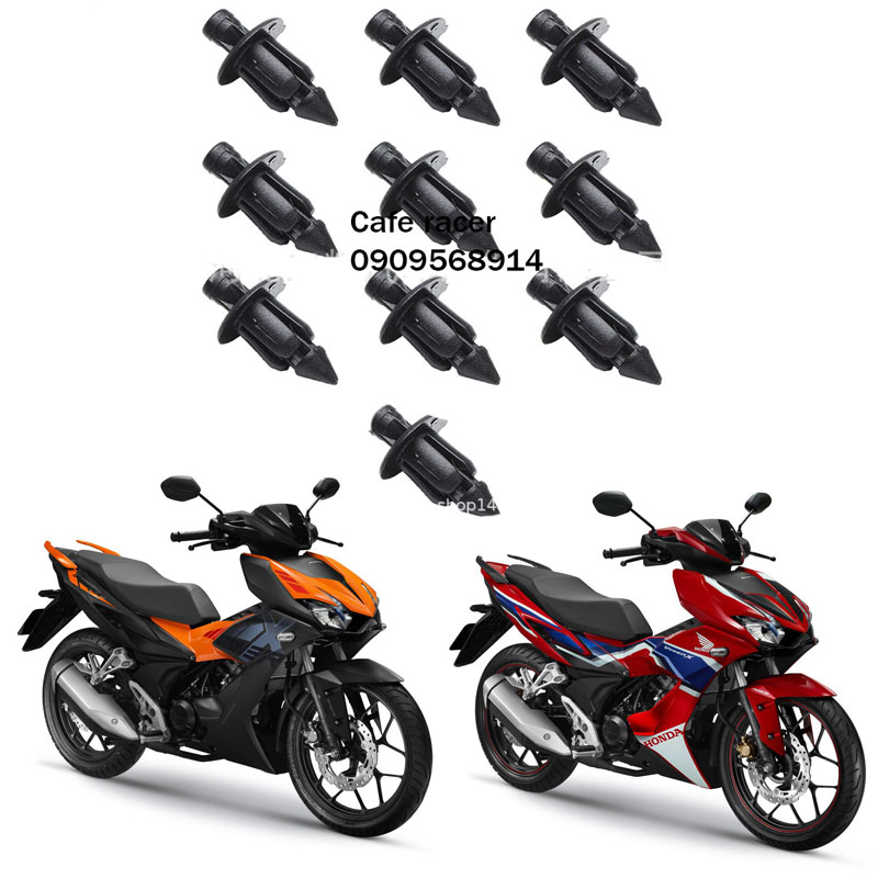 chốt vít nhựa 6mm 8mm dàn áo xe máy 10 cái