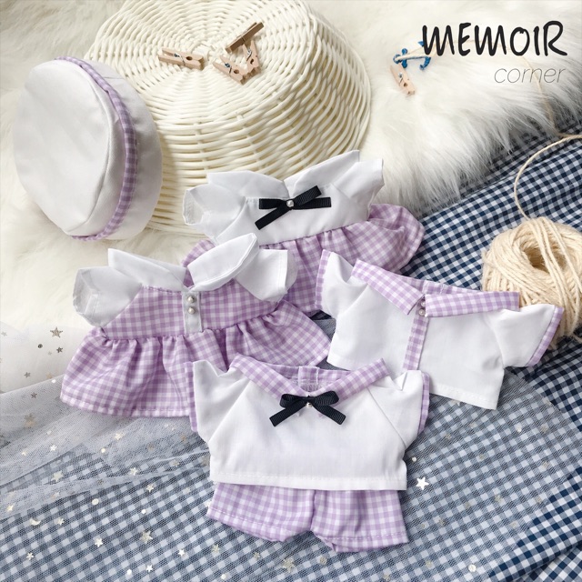 Outfit Doll 15cm & 20cm - Gingham