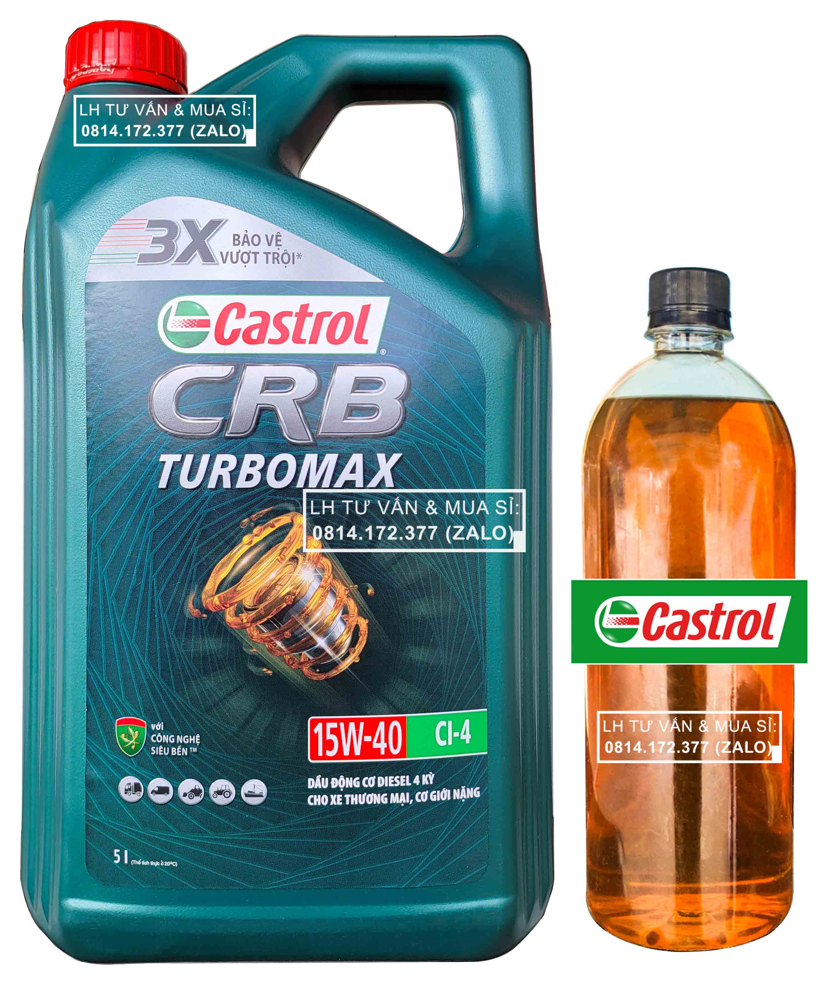 Dầu nhớt ô tô castrol crb turbomax ci-4 15w40 6.000ml