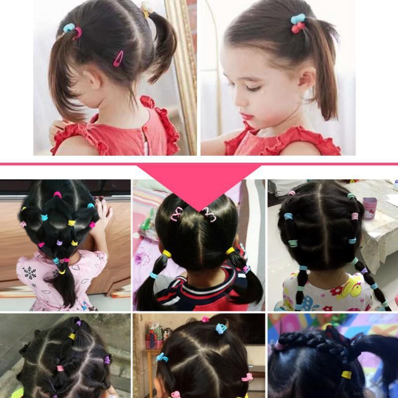 Set 100 dây buộc tóc dễ thương cho bé (Giao mẫu ngẫu nhiên ...