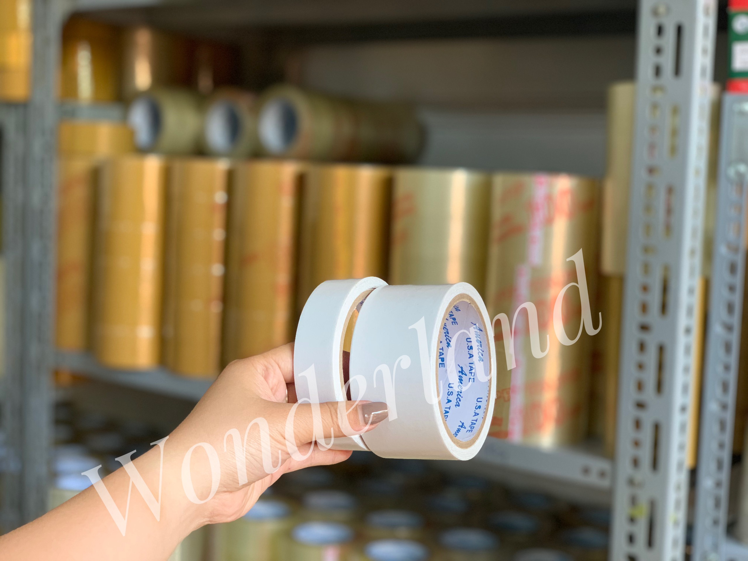 Băng keo 2 mặt trắng 48mm x 9m