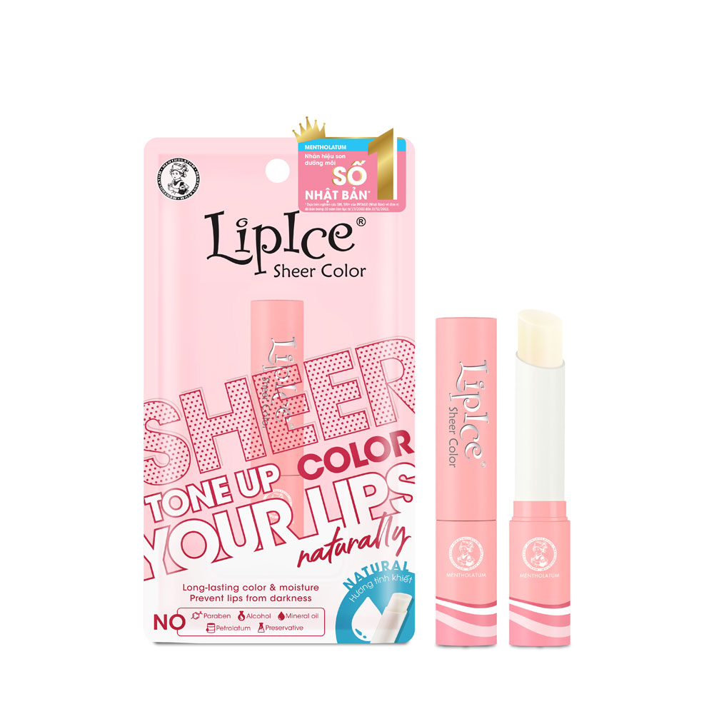 Son dưỡng hiệu chỉnh sắc môi hồng tự nhiên LipIce Sheer Color 2.4g