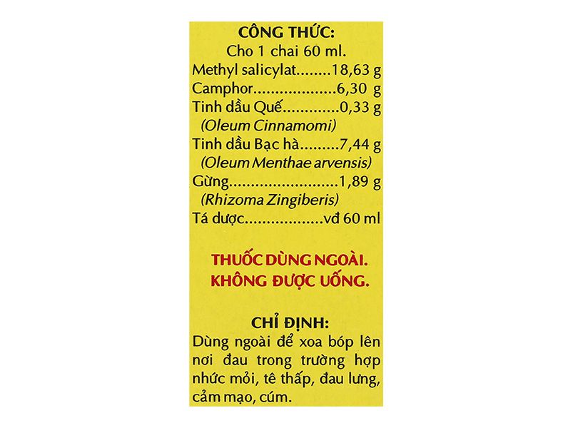 Dầu Nóng Mặt Trời OPC