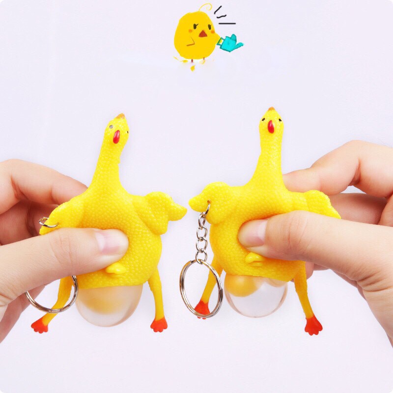 Móc Khóa Gà Đẻ Trứng Vàng Hàng Đẹp (Ảnh Thật)