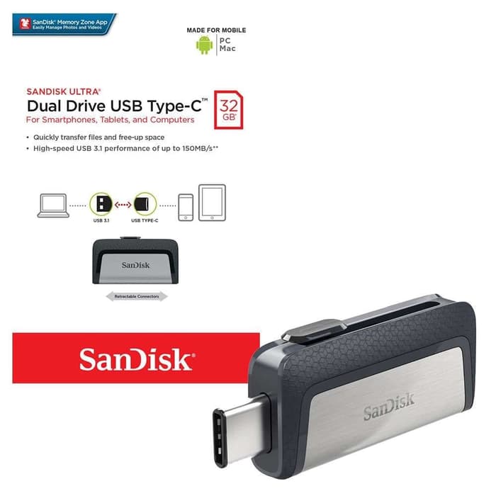 USB SanDisk Ultra Dual Drive Type-C 32GB