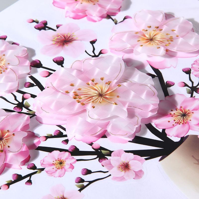 🌸 Tranh Hoa Nổi 3D Dán Tường, Trang Trí Tủ Lạnh