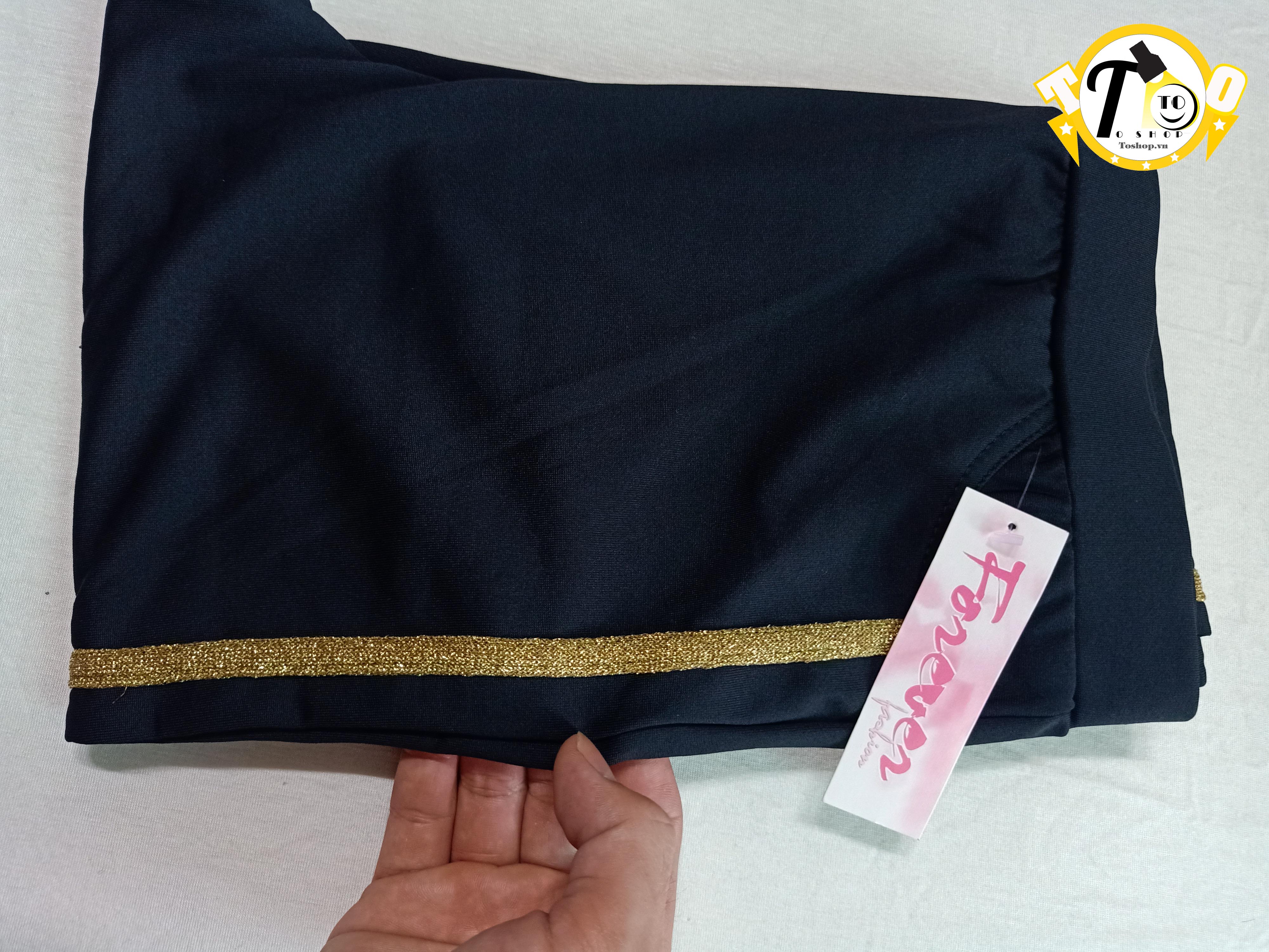 [HCM]Quần thun nữ - legging nữ viền vàng ánh Kim [ảnh + video thật]