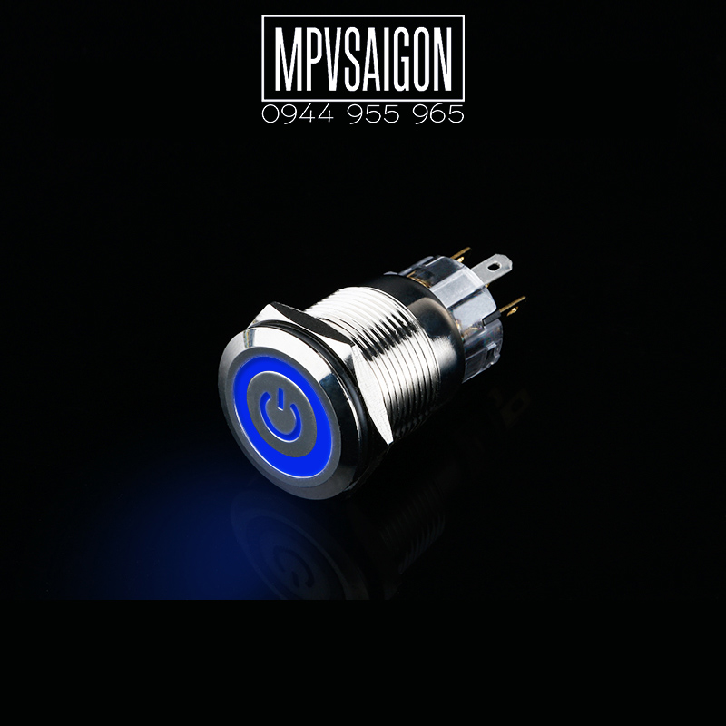 Công tắc 19mm LED nguồn/ MPVSAIGON – 19mm LED latching push button switch (Power sign)