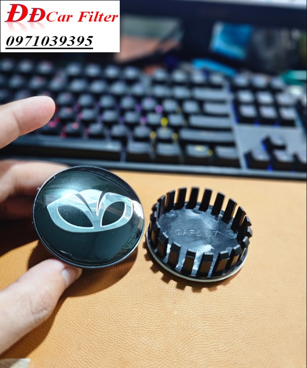 Logo chụp mâm, ốp lazang bánh xe Daewoo Matiz, Lanos, Nubira - Không sử dụng cho Daewoo Lacetti