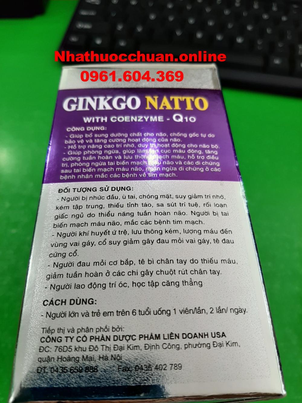 Ginkgo natto with coenzyme Q10