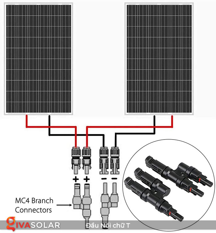 Cặp Đầu Nối MC4 GIVASOLAR Chữ T