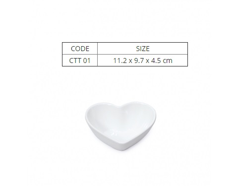 Chén Chấm Trái Tim Nhựa Melamine Cao Cấp-CTT1